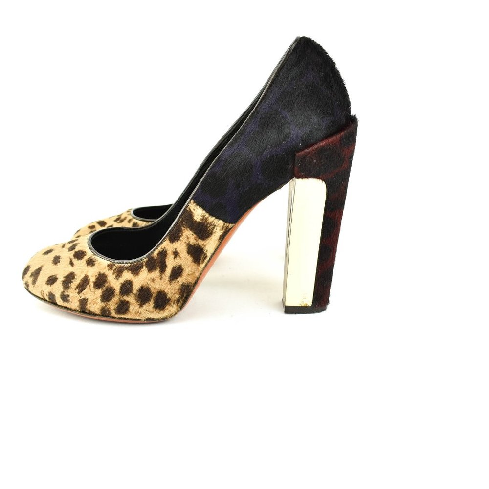 BRIAN ATWOOD: Multicolor, Leopard Print Calf Heels - Picture 2 of 10